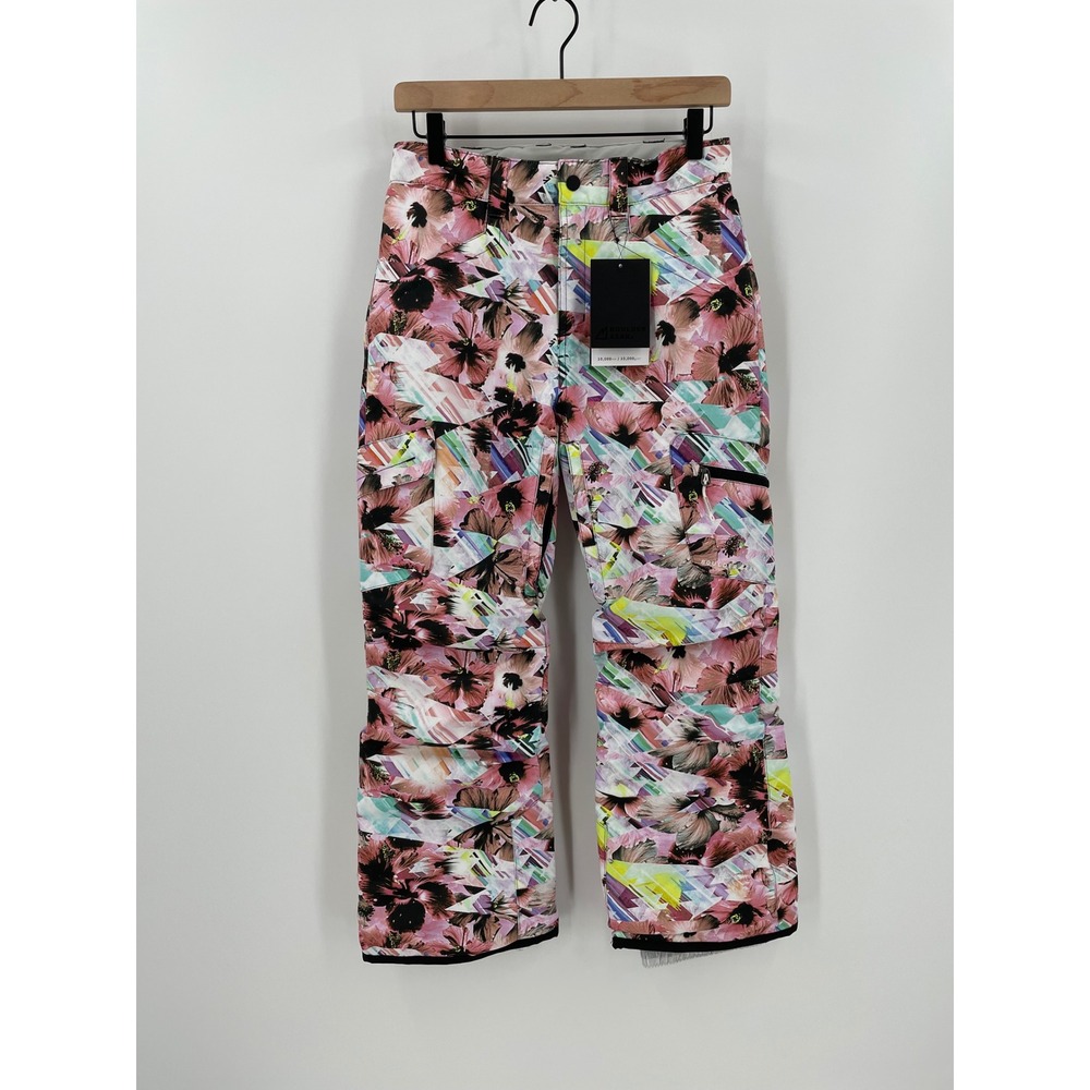 Boulder Gear Ravish Insulated Ski Pants Dune Chromatic Flower Youth Size L